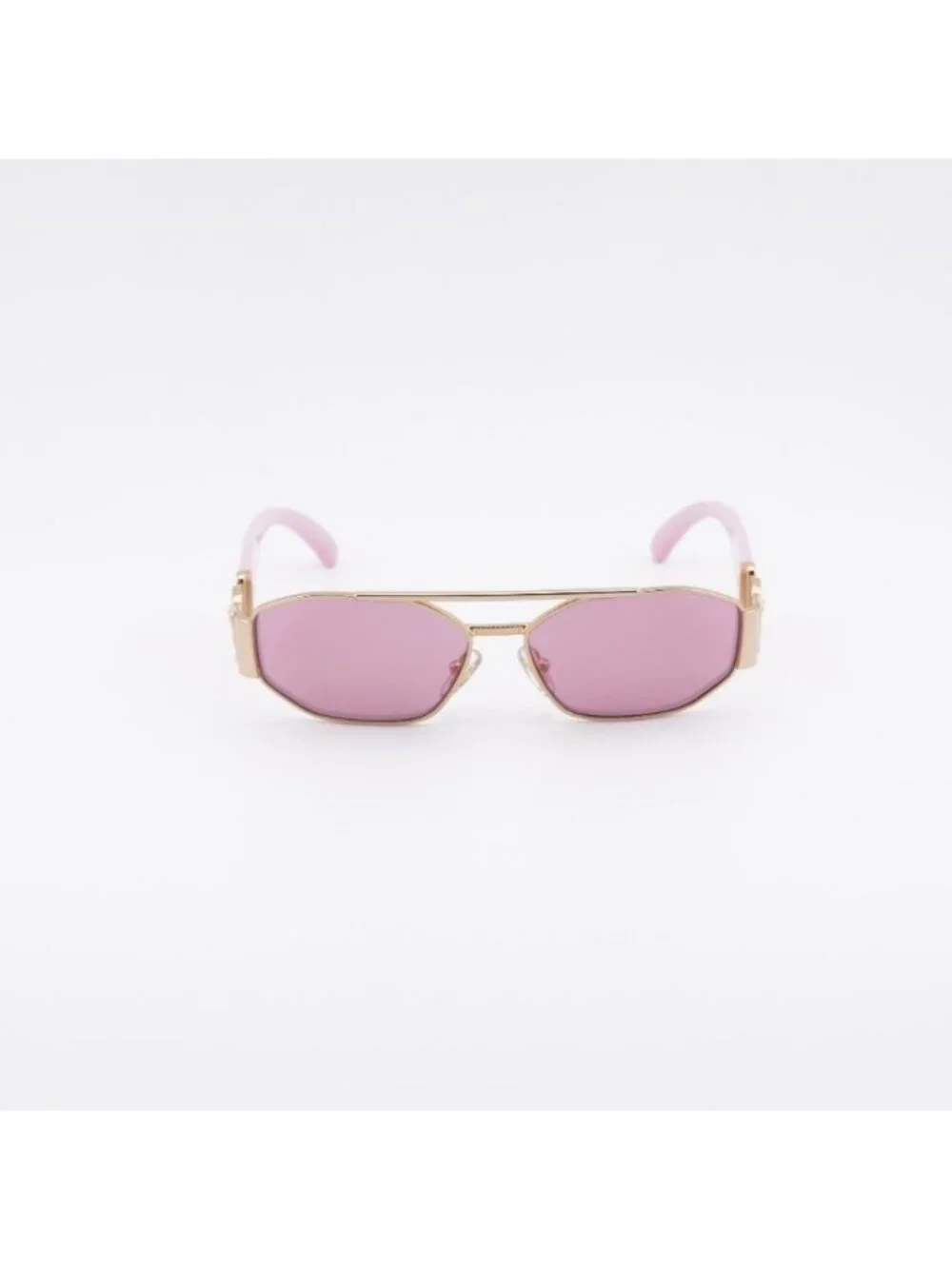 Versace Kids VK2003 10029L Sunglasses Pink/Gold Rectangle Frame, Pink Mirror